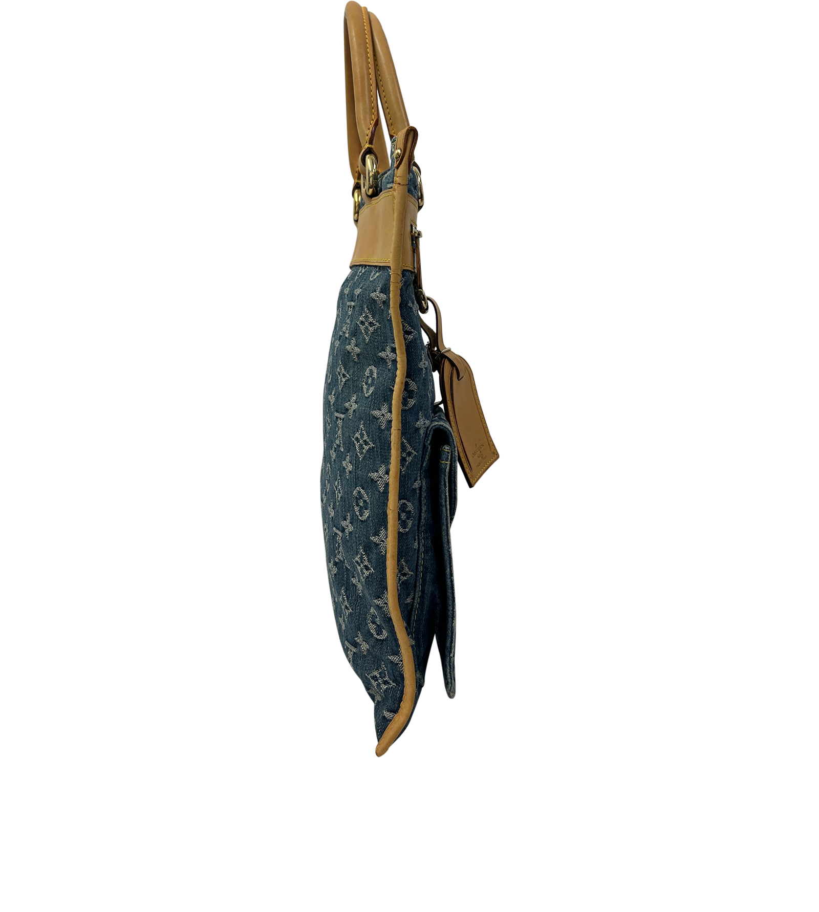 Baggy Tote, 820&euro;, Bolso, Azul, Textil - Denim, Vista lateral